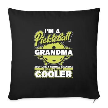 Pickleball Pickleballer Sport - Housse de coussin décorative 45 x 45 cm - noir - Devant