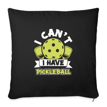 Pickleball Pickleballer Sport - Housse de coussin décorative 45 x 45 cm - noir - Devant