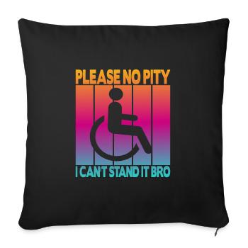 Vintage Wheelchair User Wheelchair - Sofa pillowcase 17,3'' x 17,3'' (45 x 45 cm) - black - Front