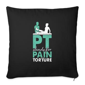 Physical Therapist Speech and Massage Therapy Chir - Sofa pillowcase 17,3'' x 17,3'' (45 x 45 cm) - black - Front