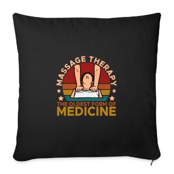 Physiothérapeute Orthophonie et massothérapie Chir - Housse de coussin décorative 45 x 45 cm - noir - Devant