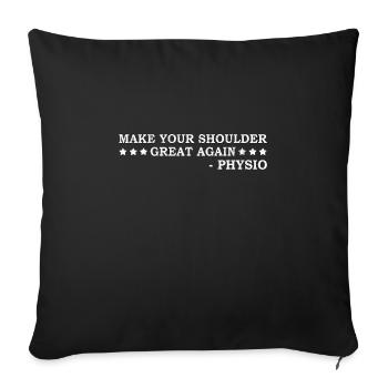 Physiothérapeute Orthophonie et massothérapie Chir - Housse de coussin décorative 45 x 45 cm - noir - Devant