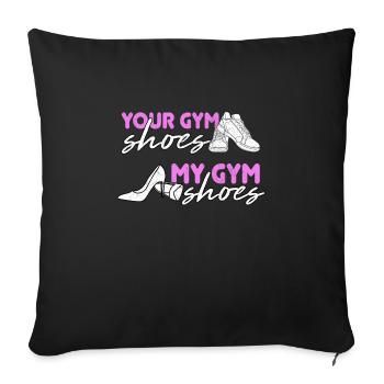 Ballet Ballerine Pole Dancer Line Dance Tap Dance - Housse de coussin décorative 45 x 45 cm - noir - Devant