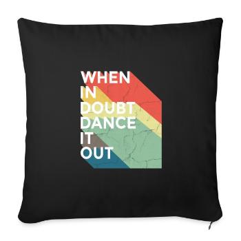 Ballet Ballerine Pole Dancer Line Dance Tap Dance - Housse de coussin décorative 45 x 45 cm - noir - Devant
