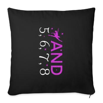Ballet Ballerine Pole Dancer Line Dance Tap Dance - Housse de coussin décorative 45 x 45 cm - noir - Devant