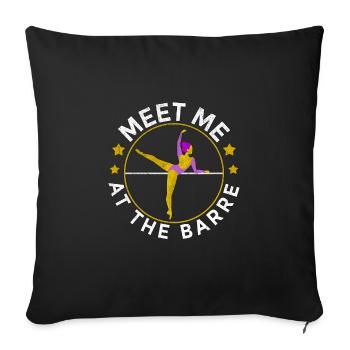 Ballet Ballerine Pole Dancer Line Dance Tap Dance - Housse de coussin décorative 45 x 45 cm - noir - Devant