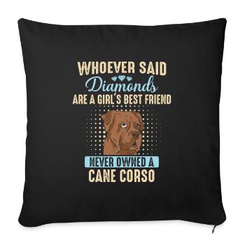 Cane Corso Chien - Housse de coussin décorative 45 x 45 cm - noir - Devant