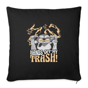 Raccoon - Sofa pillowcase 17,3'' x 17,3'' (45 x 45 cm) - black - Front