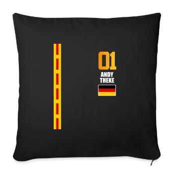 Sauftrikot Deutschland Andy Theke - Sofakissenbezug 45 x 45 cm - Schwarz - Vorne