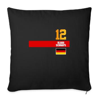 Sauftrikot Deutschland Klara Schnapps - Sofakissenbezug 45 x 45 cm - Schwarz - Vorne
