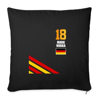 Sauftrikot Deutschland Mark Vodka - Sofakissenbezug 45 x 45 cm - Schwarz - Vorne
