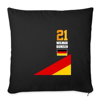 Sauftrikot Deutschland Wilmar Bumsen - Sofakissenbezug 45 x 45 cm - Schwarz - Vorne