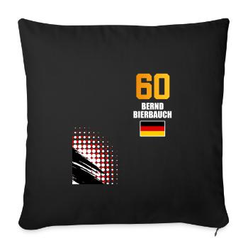 Sauftrikot Deutschland Bernd Bierbauch - Sofakissenbezug 45 x 45 cm - Schwarz - Vorne