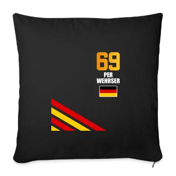 Sauftrikot Deutschland Per Wehrser - Sofakissenbezug 45 x 45 cm - Schwarz - Vorne