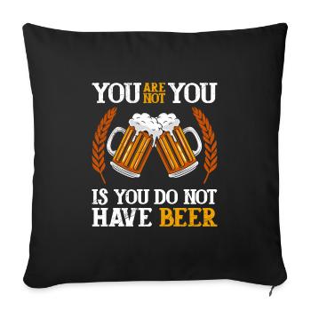 Biertrinker Männer Bier - Sofakissenbezug 45 x 45 cm - Schwarz - Vorne
