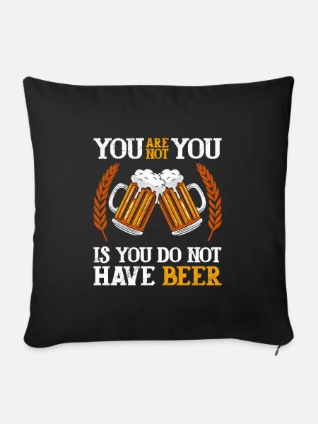Biertrinker Männer Bier - Sofakissenbezug 45 x 45 cm - Schwarz