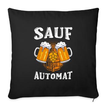 Sauf Automat Biertrinker Bier - Sofakissenbezug 45 x 45 cm - Schwarz - Vorne
