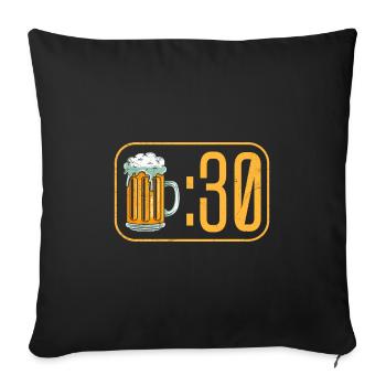 Es ist Bierzeit Biertrinker Bier - Sofakissenbezug 45 x 45 cm - Schwarz - Vorne