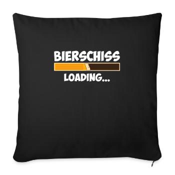 Bierschiss loading - Sofakissenbezug 45 x 45 cm - Schwarz - Vorne