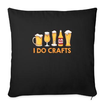 I do Crafts Craft Beer Brewer Craft Beer - Sofa pillowcase 17,3'' x 17,3'' (45 x 45 cm) - black - Front
