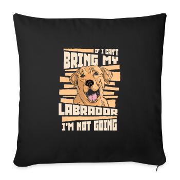 Labrador Hund - Sofakissenbezug 45 x 45 cm - Schwarz - Vorne
