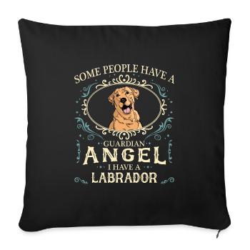 Labrador Hund - Sofakissenbezug 45 x 45 cm - Schwarz - Vorne