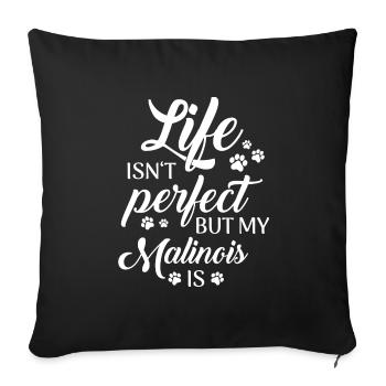 Malinois Dog - Sofa pillowcase 17,3'' x 17,3'' (45 x 45 cm) - black - Front