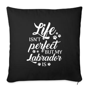 Labrador Hund - Sofakissenbezug 45 x 45 cm - Schwarz - Vorne