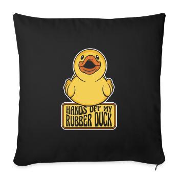 Rubber Ducks Bathroom Yellow Duck - Sofa pillowcase 17,3'' x 17,3'' (45 x 45 cm) - black - Front