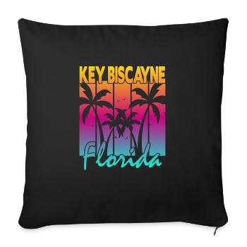 Key Biscayne Floride - Housse de coussin décorative 45 x 45 cm - noir - Devant