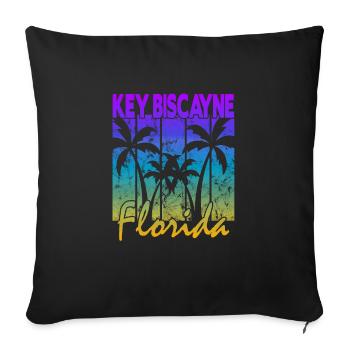 Key Biscayne Floride - Housse de coussin décorative 45 x 45 cm - noir - Devant