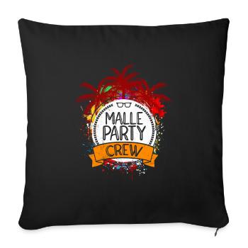 Malle Party Crew Mallorca Party Holiday - Sofa pillowcase 17,3'' x 17,3'' (45 x 45 cm) - black - Front