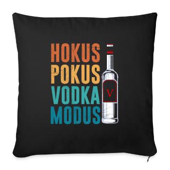 Hokus Pokus Vodka Mode Vodka Drinker - Sofa pillowcase 17,3'' x 17,3'' (45 x 45 cm) - black - Front