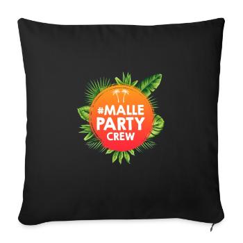 Malle Party Crew - Sofa pillowcase 17,3'' x 17,3'' (45 x 45 cm) - black - Front