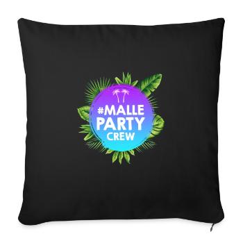 Malle Party Crew - Sofa pillowcase 17,3'' x 17,3'' (45 x 45 cm) - black - Front