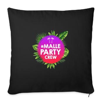 Malle Party Crew - Sofa pillowcase 17,3'' x 17,3'' (45 x 45 cm) - black - Front