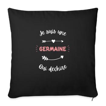 Je suis une germaine qui déchire - Housse de coussin décorative 45 x 45 cm - noir - Devant