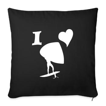 Love Wingfolen - Sofa pillowcase 17,3'' x 17,3'' (45 x 45 cm) - black - Front