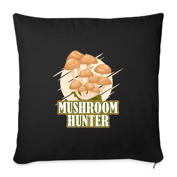 Mushroom Hunter Mushroom Pickers Mushroom Pickers - Sofa pillowcase 17,3'' x 17,3'' (45 x 45 cm) - black - Front