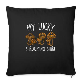 My Lucky Shrooming Shirt - Sofa pillowcase 17,3'' x 17,3'' (45 x 45 cm) - black - Front