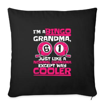 Bingo Gambling Lottery Bingo Joueurs - Housse de coussin décorative 45 x 45 cm - noir - Devant