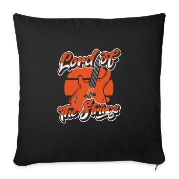 Guitare Basse Basse Instrument - Housse de coussin décorative 45 x 45 cm - noir - Devant