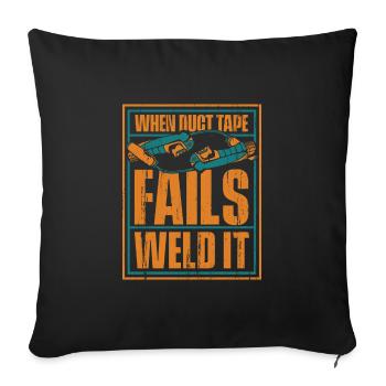 Welder MetalWorker - Sofa pillowcase 17,3'' x 17,3'' (45 x 45 cm) - black - Front