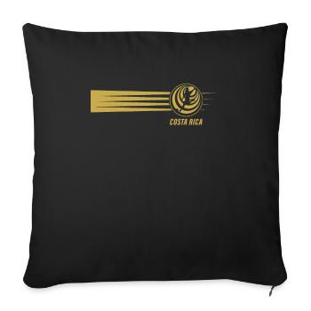 Costa Rica Ticos Football Soccer Fan Jersey - Sofa pillowcase 17,3'' x 17,3'' (45 x 45 cm) - black - Front