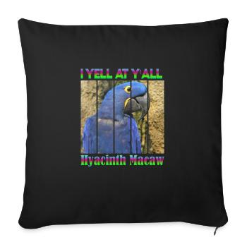 Hyacinthhara - Housse de coussin décorative 45 x 45 cm - noir - Devant