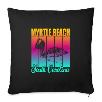 Myrtle Beach South Carolina - Sofakissenbezug 45 x 45 cm - Schwarz - Vorne