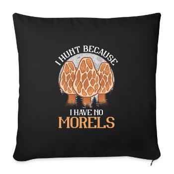Champignon - Housse de coussin décorative 45 x 45 cm - noir - Devant