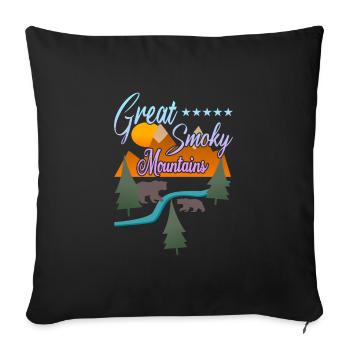 Ours des Great Smoky Mountains - Housse de coussin décorative 45 x 45 cm - noir - Devant