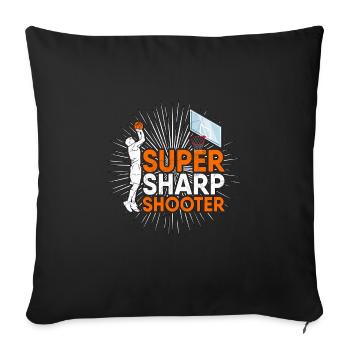 Super Sharp Shooter Basketball Hoops Ball Dunk - Housse de coussin décorative 45 x 45 cm - noir - Devant