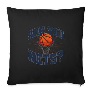 Êtes-vous des filets? Basketball Hoops Ball Life Dunk - Housse de coussin décorative 45 x 45 cm - noir - Devant